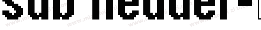 sub header字体转换